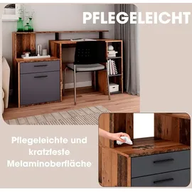 byLIVING Schreibtisch Louis Old-Wood-Optik / Braun