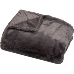 Kuscheldecke  FAKE RABBIT - grau