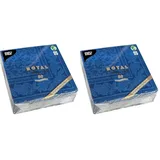 Papstar Servietten "ROYAL Collection" 1/4-Falz 40 x 40 cm dunkelblau "Ornaments"