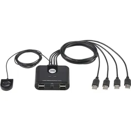 ATEN US424-AT 4 Port USB 2.0-Umschalter Schwarz