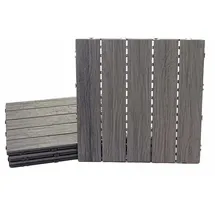 Proregal WPC Bodenfliese Antik-Braun 50 x 50 cm 4 St.