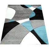 KADIMA DESIGN KURZFLORTEPPICH, Abstrakt aus Polypropylen, Florhöhe: 12 mm, Türkis 80 x 150 cm