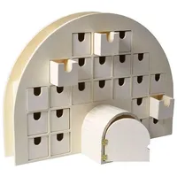 Adventskalender Iglu 44 x 32 cm - Beige