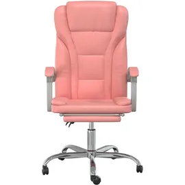 vidaXL Bürostuhl mit Liegefunktion Kunstleder Rosa