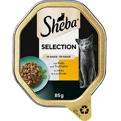 Sheba® Katzen-Nassfutter Selection in Sauce mit Kalb und Truthahn 22x 85,0 g