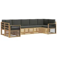 vidaXL Ecksofa Set 7 Pcs Weiß/Anthrazit
