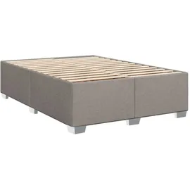 vidaXL Boxspringbett mit Matratze Taupe 140x200 cm Stoff