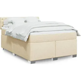 vidaXL Boxspringbett 140 x 200 cm Creme