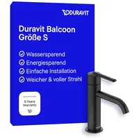 Duravit Balcoon Waschtischarmatur, BA1013002046 S FreshStart und MinusFlow, Ausladung