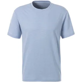 John Devin T-Shirt »mit Slub-Garn Struktur« Packung, 2er-Pack, 2 Stk. aus leichter, strukturierter Baumwollqualität - im 2er-Sparpack Gr. M (48/50), offwhite/hellblau, , 65119645-M