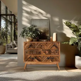 hjh living Sideboard 97 x 34 x 72 cm Dunkelbraun