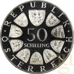 50 Schilling Silbermünze Republik Österreich 1974,1978