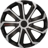 CARTREND Radzierblende EVO 40 cm (16 Zoll) silber schwarz 4 stück