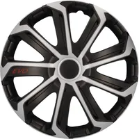 CARTREND Radzierblende EVO 40 cm (16 Zoll) silber schwarz 4 stück