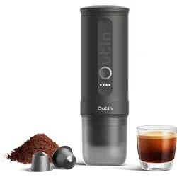 Nano - Tragbare elektrische Espressomaschine SCHWARZ 450g