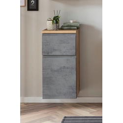 Unterschrank HELD MÖBEL „Sölden“ Schränke Gr. B/H/T: 40 cm x 79 cm x 35 cm, 1 St., grau (oxid beton) Bad-Unterschränke