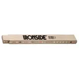 Ironside Zollstock Holz-Gliedermaßstab Weiß 2 m