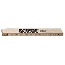Ironside Zollstock Holz-Gliedermaßstab Weiß 2 m