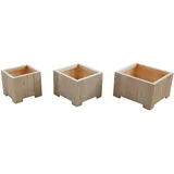 Gaspo Wels Blumenkasten Set 3-tlg. natur