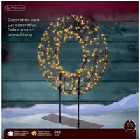 Lumineo LED Tisch-Kranz Schwarz, 300 LED 28 x 38