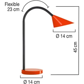 Unilux SOL LED-Tischleuchte rot preiswert und funktionell