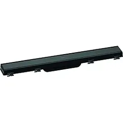 hansgrohe RainDrain Match Duschrinne 56036610 60cm, Fertigset, mit höhenverstellbarem Rahmen, schwarz