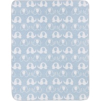 BIEDERLACK Babydecke LOVEL,ELEPHANTS (BL 75x100 cm) - blau
