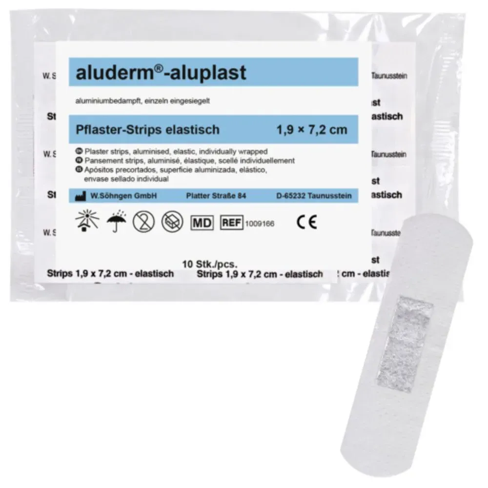 Wetec Wundpflaster aluderm-aluplast elastisch Strips Pflaster 1 St