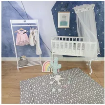 PuckDaddy Puckdaddy® Krabbeldecke Clara, Grau, Wolken-Design, Baumwolle, Kinder