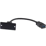 Kramer USB-C Wall-Plate (0.12 m, USB Typ C), Video Kabel