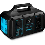 MEDION Tragbare Powerstation S69500 (MD46500), Premium LifePo4 Akkupack, 5 Ausgänge zum Laden, 518 Wh Kapazität, LC-Display, Solarpanel Ladeanschluss