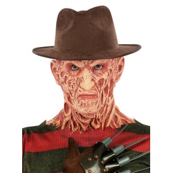 Smiffys Kostüm A Nightmare On Elm Street Freddy Krueger Hut, Der ikonische Freddy-Hut mit offizieller Lizenz braun