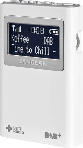 Sangean DPR-39 Taschenradio DAB+, UKW Weiß