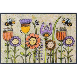 Wash+Dry Friendly Flowers 50 x 75 cm Mehrfarbig