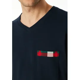 SCHIESSER Schlafanzug lang Blau S (48)