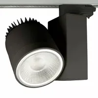 ISOLED 3-PH Schienen-Strahler fokussierbar, 30W, 30°-50°, schwarz matt, warmweiß,