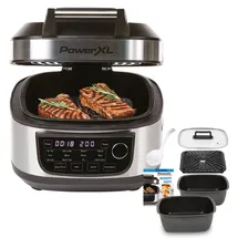 PowerXL MultiCooker Innentopf-Set - Multikocher mit Warmhaltefunktion - Heißluftfritteuse, Backofen, Bratpfanne uvm. - 5,7 Liter - 12 Kochprogramme - Airfryer - 80% weniger Fett