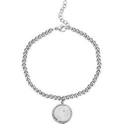 Firetti Armband »Schmuck Geschenk Edelstahl Armschmuck Armkette Planet Earth Welt«, mit Zirkonia (synth.) Firetti edelstahlfarben-kristallweiß + kristallweiß