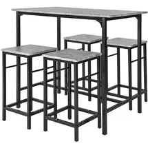 SoBuy Bartisch 100 x 60 x 87 cm Grau