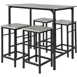 SoBuy Bartisch 100 x 60 x 87 cm Grau