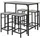 SoBuy Bartisch 100 x 60 x 87 cm Grau