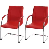 MCW Esszimmerstuhl, Rot, Kunststoff, 56x93x56 cm, Esszimmer, Stühle, Esszimmerstühle, Vierfußstühle