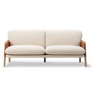 Savannah Sofa, eiche hell geölt / hallingdal 200 / leder max 95 cognac