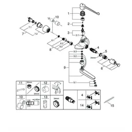 Grohe Grohtherm Special Thermostat-Waschtischbatterie, 1⁄2 chrom