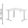 Hammerbacher Winkelschreibtisch XDSMW Weiß / Silber