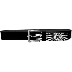 Linkin Park Rockband Leder-Gürtel mit Linkin-Park-Logo Freizeit-Gürtel BT117385LKN4 Schwarz - M