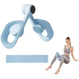 Beckenboden Trainingsgerät - Sportgeräte Zuhause zum Training der Oberschenkel, Oberschenkeltrainer mit Anti Rutsch Design, Postpartum Beckenbodentrainer mit Einem Elastischen Stretchband, Blau