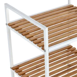 Zeller Standregal 4 Ablagen 39 x 33 x 95 cm Holz/Metall weiß