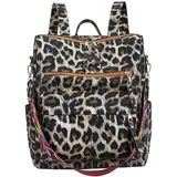 FANDARE Damen Rucksack Mode Schultertasche Wasserdicht Daypacks Umhängetasche für Einkaufen Arbeit Dating Freizeit Party Rucksäcke Dauerhaft PU Braun A