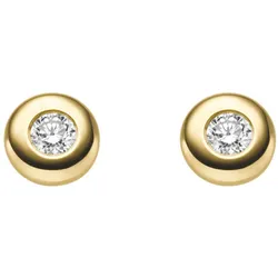 Paar Ohrhänger ADELIA ́S, gold, Ohrringe, Damen, Damen, 0,15 ct VVS = sehr sehr kleine Einschlüsse, Gelbgold 585, mit Diamant / Brillant für Damen